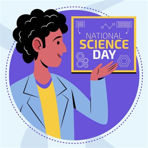 Free Vector Flat National Science Day Illustration