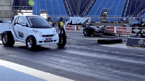 Smart Car With 91 Liter V8 Lays Down 9 Second Quarter Mile