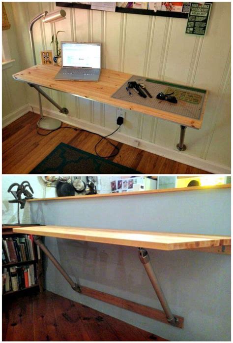 Diy Wall Mounted Desk Wood How Can I Mount A Desk On A Wall With L