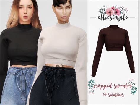 Elliesimple Cropped Sweater The Sims 4 Download
