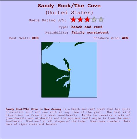 sandy hook the cove surf forecast and surf reports new jersey usa