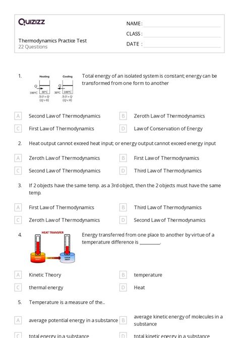 50 Thermodynamics Worksheets For 10th Grade On Quizizz Free And Printable