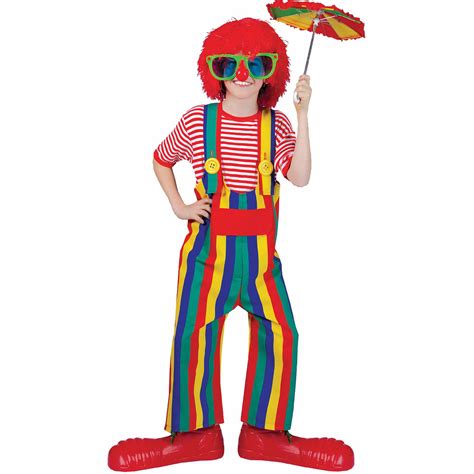 Striped Clown Overalls Child Halloween Costume