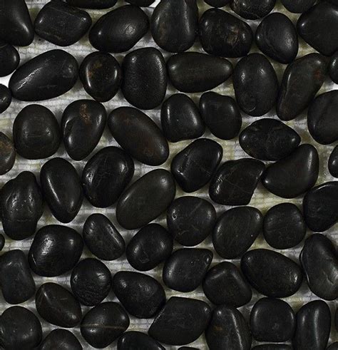 Cobblestone Obsidian Black Pebble Mosaic Tile Mosaic Tiles Pebble