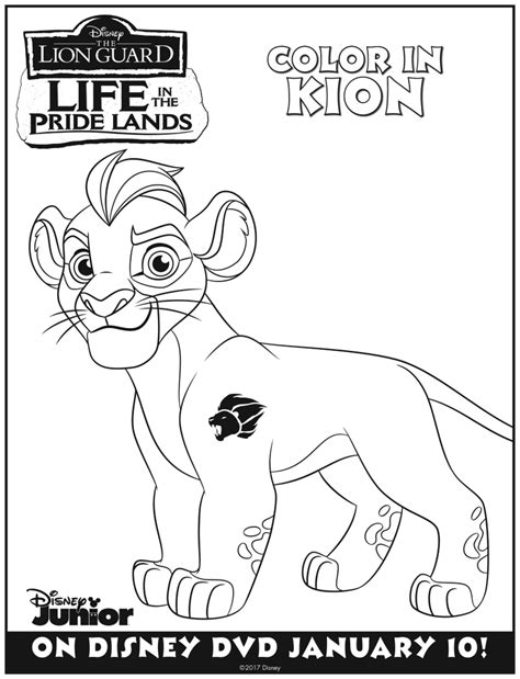 Disney Lion Guard Kion Coloring Page - Mama Likes This