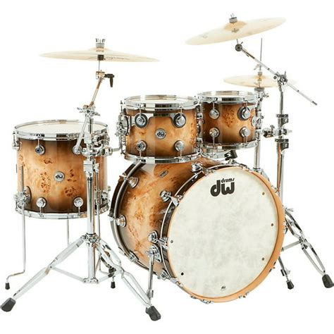 Dw Ssc Collectors Series 4 Piece Exotic Maple Shell Pack With 22 Bass