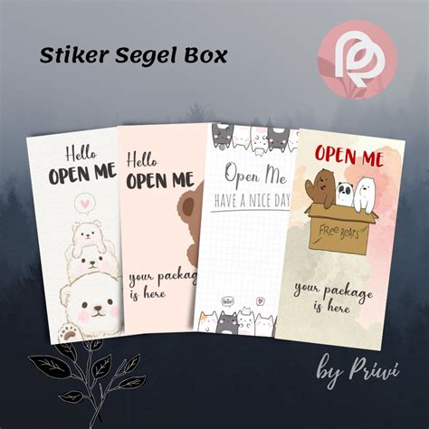 Jual Stiker Segel Stiker Open Me Stiker Packaging Stiker Seal Box Ready