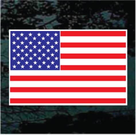 Flat American Flag Decals And Stickers Decal Junky