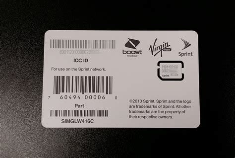 New Iphone 5s And 5c Nano Sim Card Iccid Simglw416c For Sprint Boost