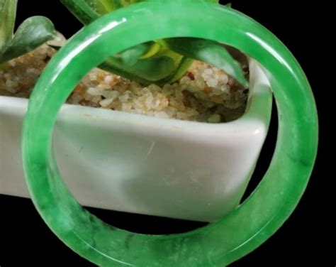 Jadeite Bangle Certified Imperial Green And Icy Lovely Burmese Etsy