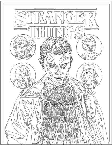 Well, just check stranger things coloring pages. Free Printable Stranger Things Coloring Pages