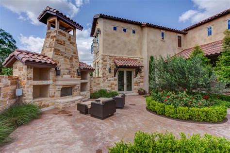 Hill Country Tuscan Home With Courtyard Mediterranean Exterior