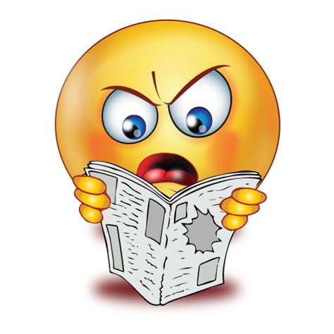 Angry Reading Newspaper Emoji