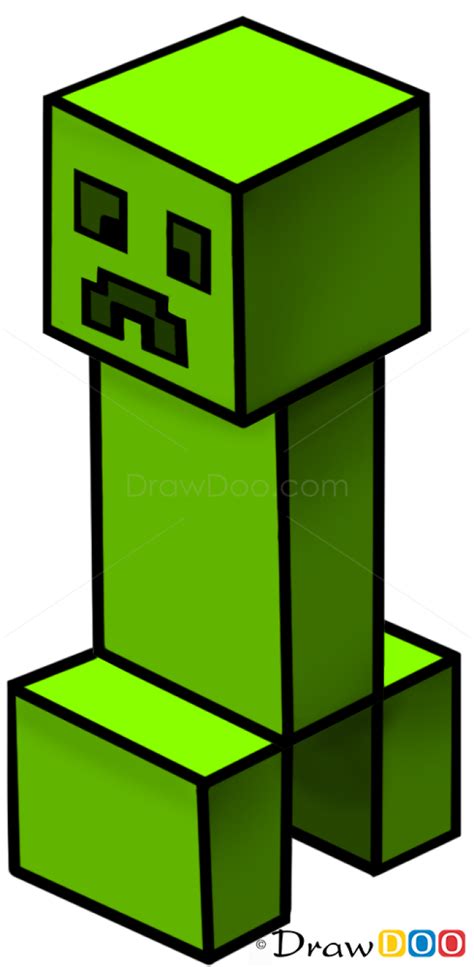How To Draw A Creeper How To Draw Minecraft Characters