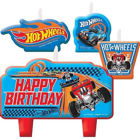 Hot Wheels Birthday Candles 4ct Party City Fête Hotwheels Hotwheels Birthday Party Superhero