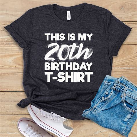 This Is My 20th Birthday Shirt Shirt Tank Top Hoodie Etsy