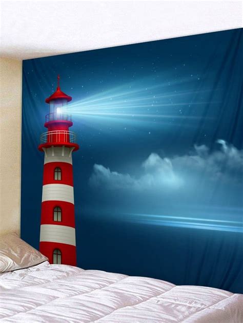 Decorate your wall with this versatile soft furnishing wall tapestry. DressLily.com: Photo Gallery - Lighthouse Print Tapestry ...