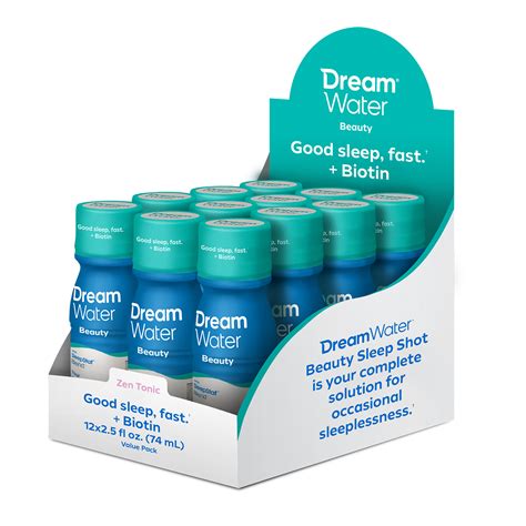 Dream Water Sleep Aid Liquid Shot Beauty 12 Pack Dream Water Usa