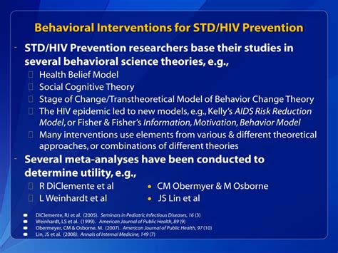 Ppt Behavioral Interventions For Std Hiv Prevention Powerpoint Presentation Id 300705