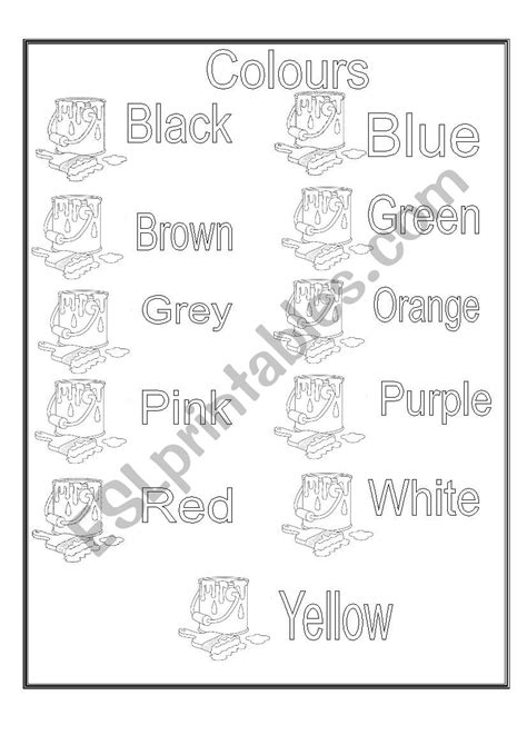 It´s Time To Colour Esl Worksheet By Pkitas