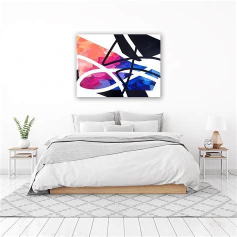 Bedroom Decor Ideas With Abstract Painting In 2020 Bedroom Canvas
