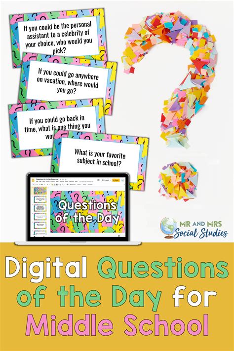 Digital Question Of The Day For Middle School Students Middle School