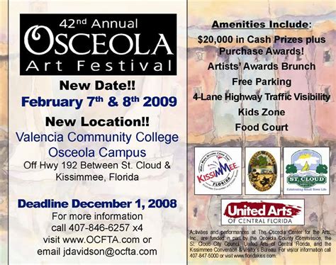42nd Annual Osceola Art Festival Tampa Artist Inc A Non Profit