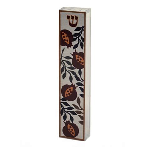 Dorit Judaica Lucite Mezuzah Case Colorful Aluminum Print Open
