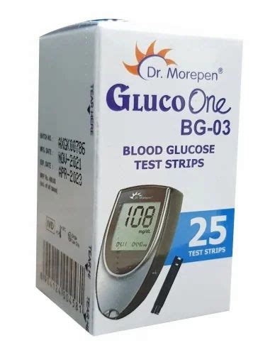 Dr Morepen Gluco One Bg Blood Glucose Test Strip For Personal At Rs