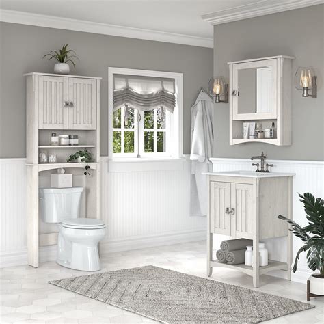 Bush Furniture Salinas 24w Bathroom Vanity Sink With Mirror And Over