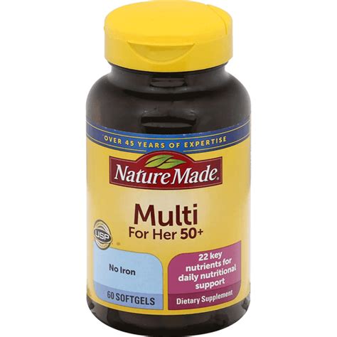 Nature Made Multi For Her 50 Softgels Womens Health Fishers Foods