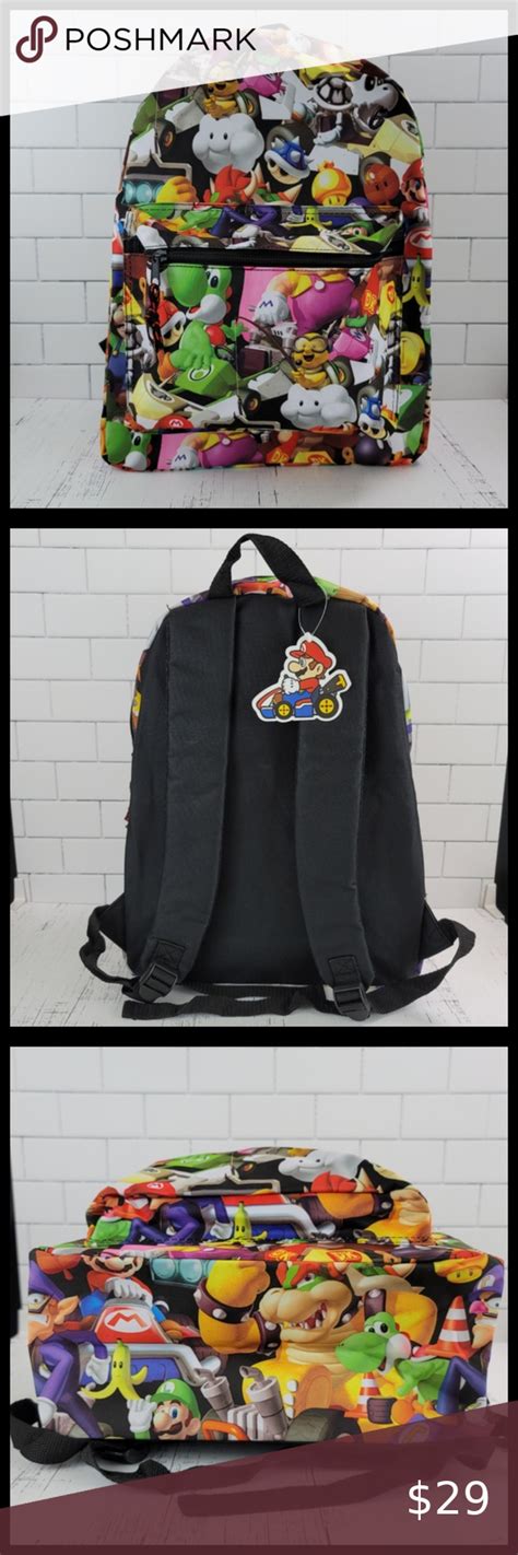 Nintendo Mario Kart Backpack Bookbag Nintendo Mario Kart Plus Fashion