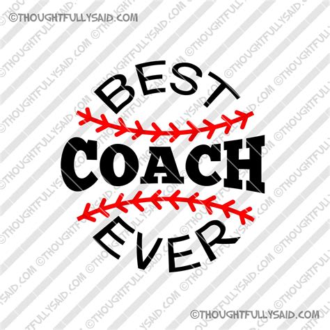 Best Coach Ever Baseball Design Svg Png Dxf Eps Files For Etsy
