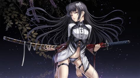 Papel De Parede Fantasia Arte Anime Meninas Anime Espada Calcinhas Mitologia Trevas