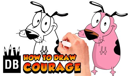 How To Draw Courage The Cowardly Dog 4 Kids Youtube