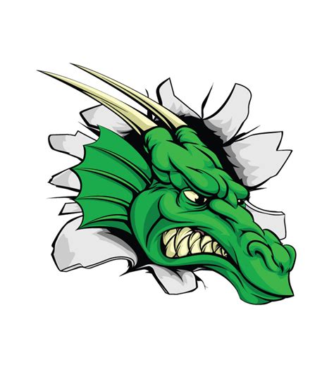 Green Dragon Mascot 3033 Wallskin