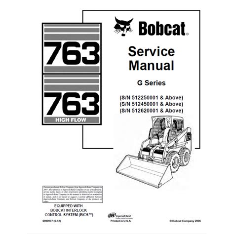 Download Bobcat 763 763 Hf G Series Service Manual Pdf Bobcat