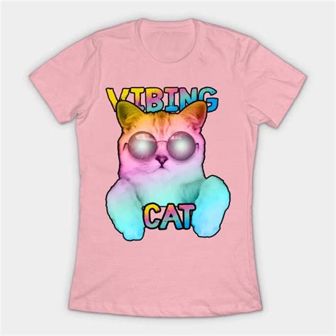 Vibing Cat Funny Viral Cat Meme • Cool Jamming Rainbow Kitten • Catjam By Sassyclassyme Cat