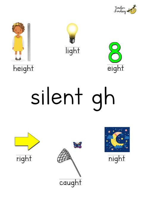 Silent Gh Poster By Teacher Lindsey English Poems For Kids Phonics
