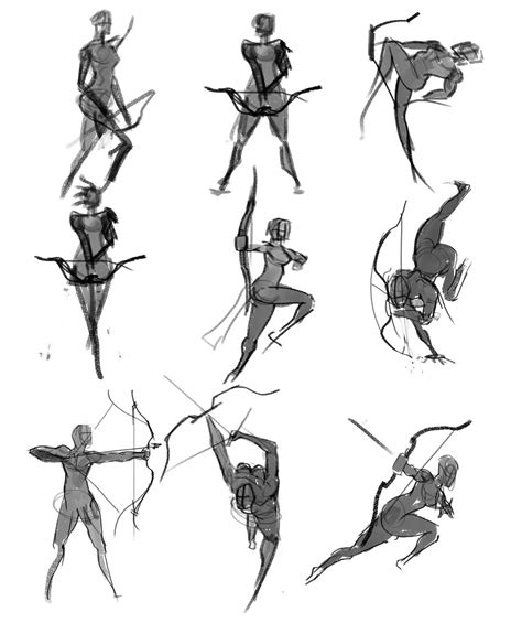 Archery Poses Drawing Art Reference Poses Archery Poses