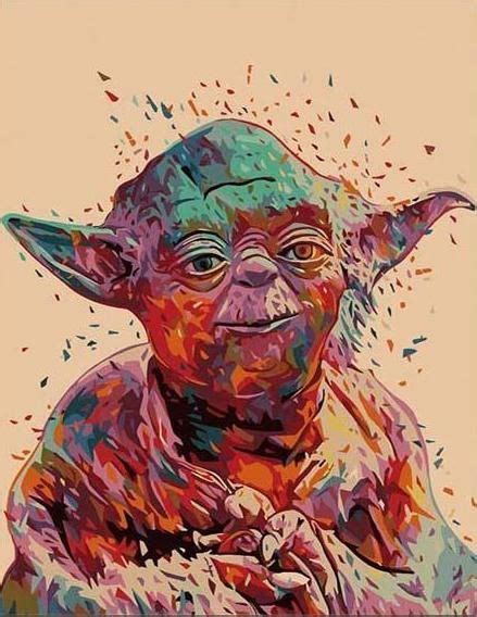 This Star Wars Yoda Painting Is A Modern Paint By Numbers Kits For