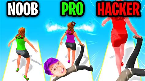 Noob Vs Pro Vs Hacker In Girl Rage Funny App Game Youtube