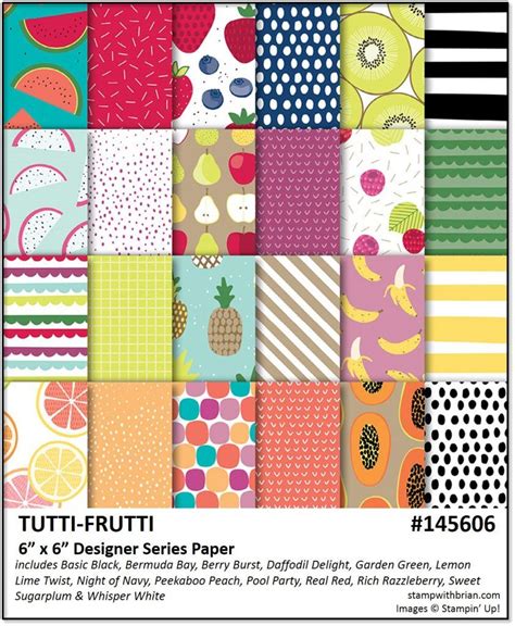All About The New Designer Series Papers Stampin Up Tutti Frutti Design