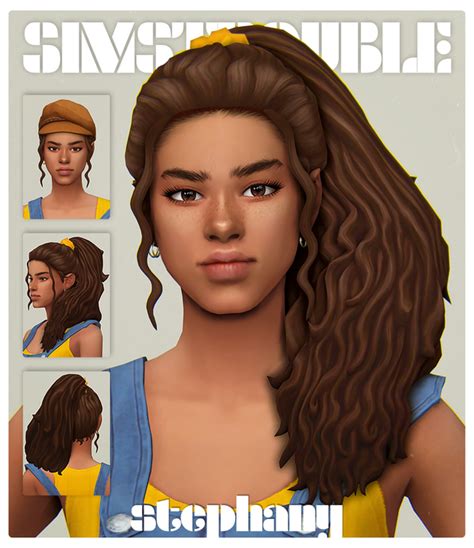 Simstrouble Stephany Hairstyle Simstrouble On Patreon Sims 4 Mm Cc