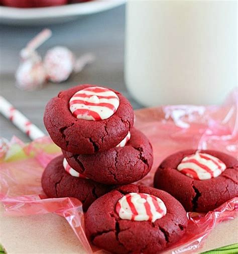 Red Velvet Peppermint Thumbprint Cookies Ana Stafford