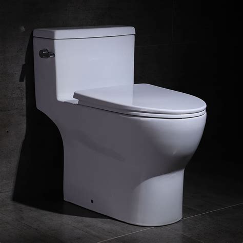 China Meje T113 One Piece Elongated Left Side Flush Handle Toilet