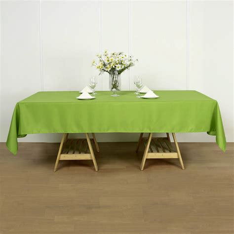 60x102 Apple Green Polyester Rectangular Tablecloth Tableclothsfactory