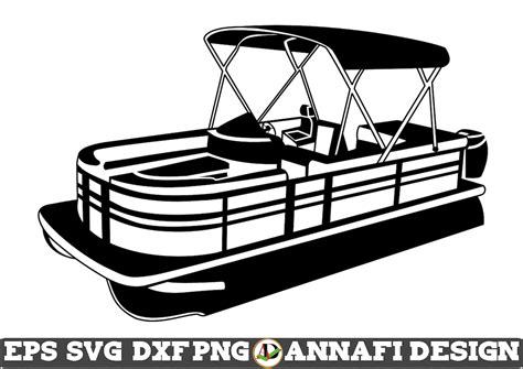 Pontoon Boat SVG Vector Cri cut file Clipart Cuttable | Etsy