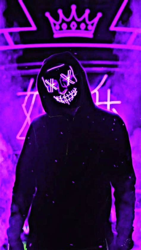 Mask Boy Neon Mask Wallpaper 4k