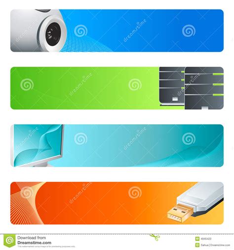 Computer Banner Backgrounds Stock Vector Illustration Of Conference